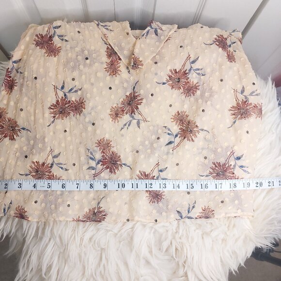 Joie "Eddison" Floral Ruffle Boho/Peasant Inspired Blouse - Picture 10 of 10